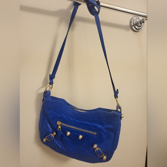 Balenciaga mini crossbody bag in royal blue. - Picture 7 of 12